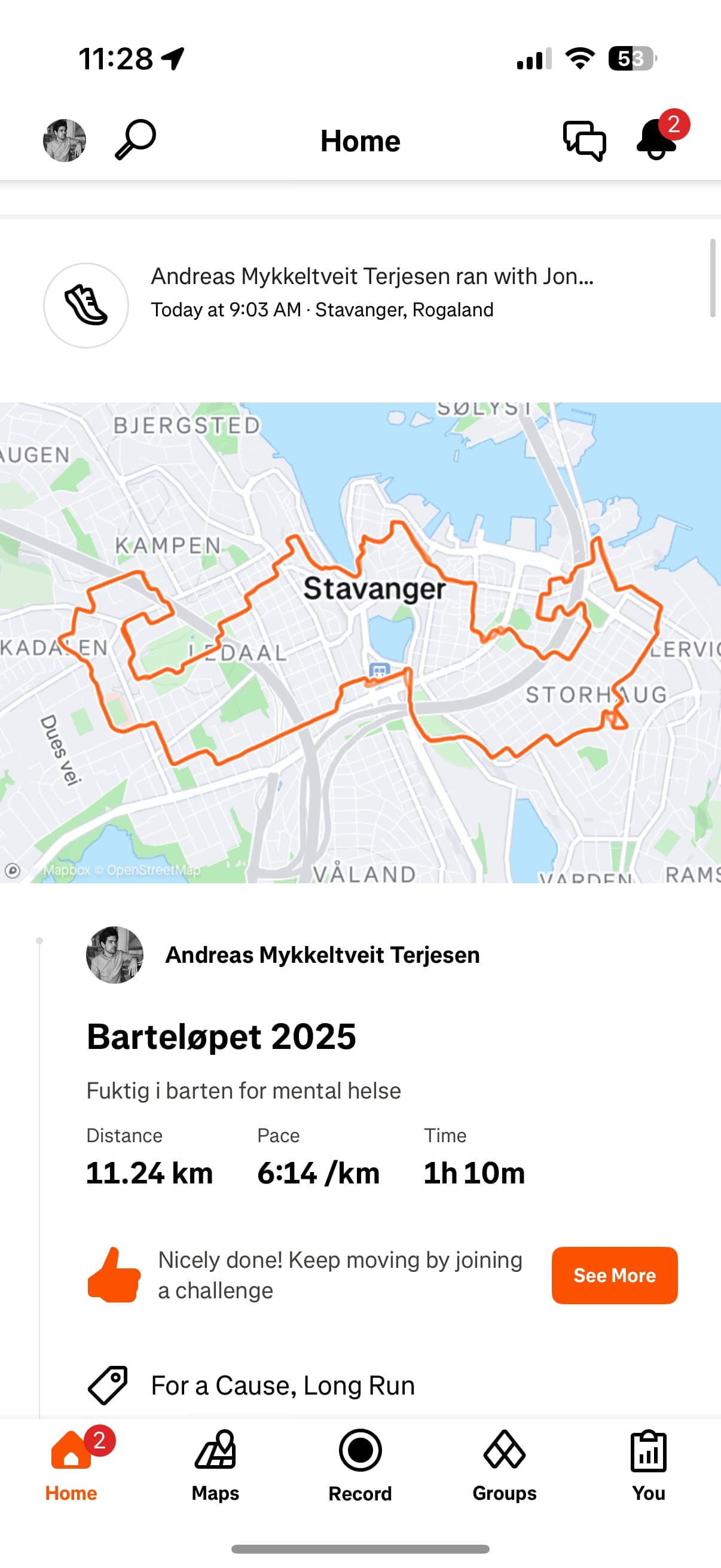Andreas Mykkeltveit Terjesens løp